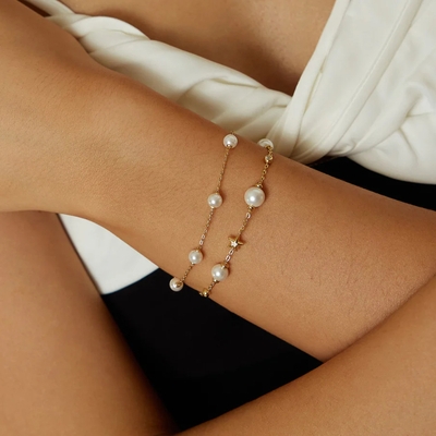 Ania Haie aranyozott ezüst karkötő 18,5 cm (B065-05G)