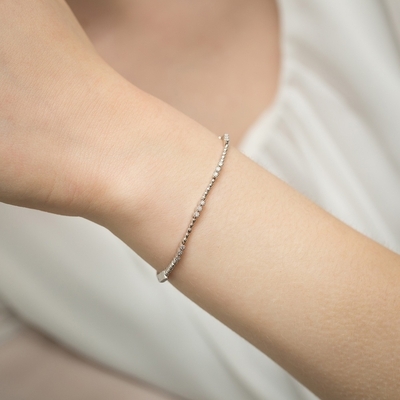 Fehér arany karlánc (B44664-585-B0.30-WBD)