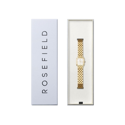 Rosefield Boxelle White Dial Gold női óra (BWGSG-B01_3I)