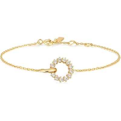 Ania Haie aranyozott ezüst karkötő (B056-01G)