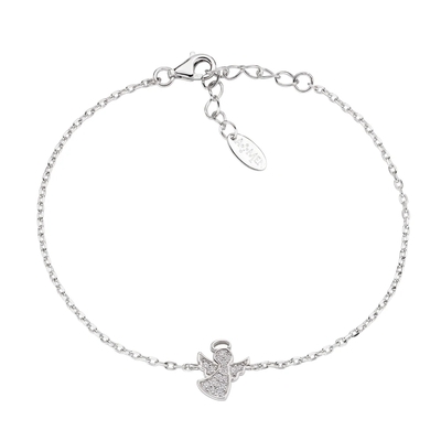 Amen ezüst Angyal karkötő 19 cm (BRABBZ)