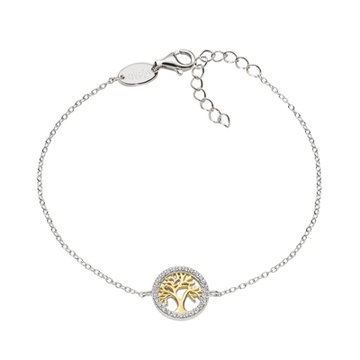 Amen ezüst Életfa karkötő (BRALBGZ3)