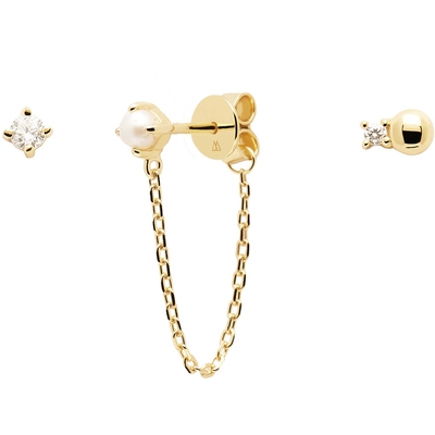 PD Paola Charlie ezüst fülbevaló szett (BU01-019-U)