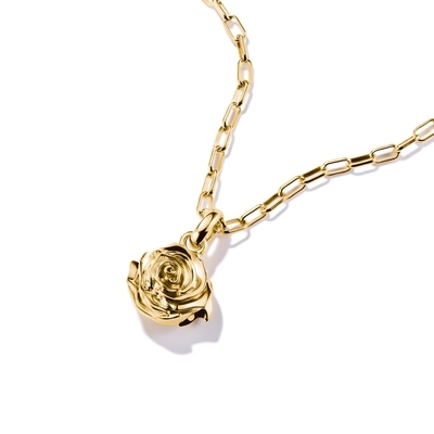 Thomas Sabo Charm Club Connect aranyozott Rózsavirág charm medál (CC1263-413-39)