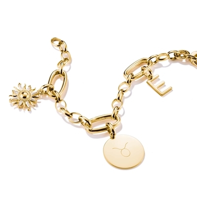 Thomas Sabo Charm Club Connect aranyozott gravírozható nagy charm medál (CC1273-413-39)