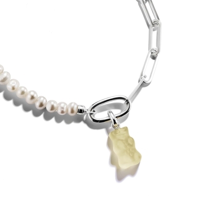 Thomas Sabo x Haribo Charm Club Connect fehér gumimaci kristályüveg charm medál (CC1275-017-14)