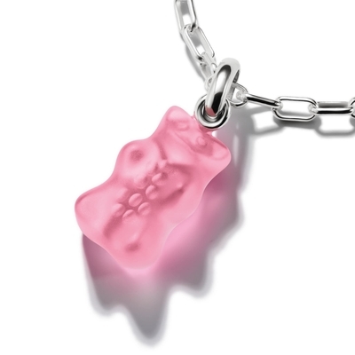 Thomas Sabo x Haribo Charm Club Connect rózsaszín gumimaci kristályüveg charm medál (CC1275-017-9)