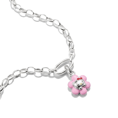 Thomas Sabo Charm Club Connect Hello Kitty virág charm medál (CC1358-M06-9)