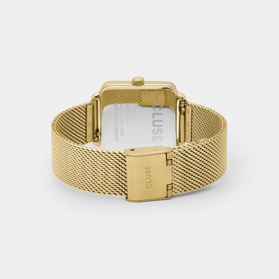 Cluse La Tétragone Mesh Watch & Chain Bracelet, Gold Colour női óra szett (CG10320)