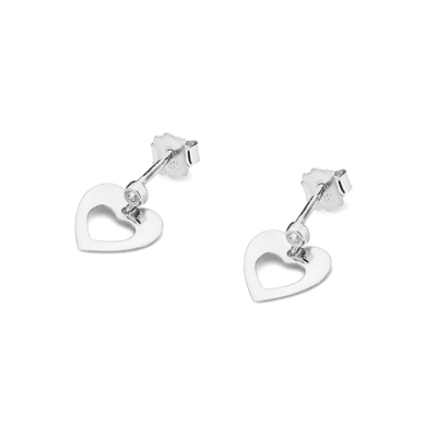 Fehér arany szív fülbevaló (CK015-585-B0.03W)