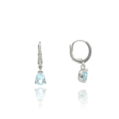 Ponte Vecchio 18 karátos gyémánt topáz fülbevaló (CO1762SKW)