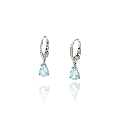 Ponte Vecchio 18 karátos gyémánt topáz fülbevaló (CO1762SKW)