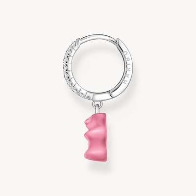 Thomas Sabo x Haribo rózsaszín gumimaci kristályüveg fél pár fülbevaló (CR726-052-9)