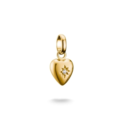 Thomas Sabo Charm Club Connect aranyozott szív csillaggal charm medál (CC1234-414-14)