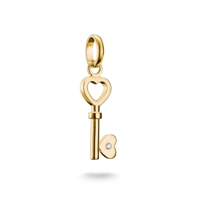 Thomas Sabo Charm Club Connect aranyozott szerelemkulcs charm medál (CC1241-414-14)