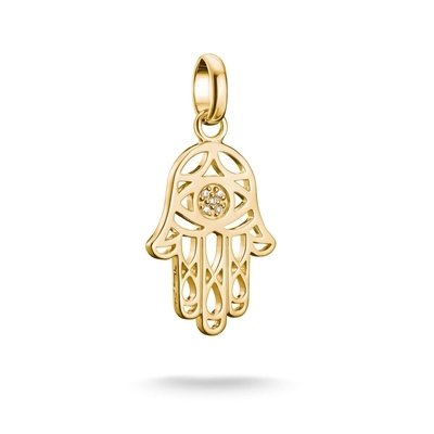 Thomas Sabo Charm Club Connect aranyozott Hamsa kéz charm medál (CC1243-414-14)