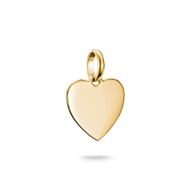 Thomas Sabo Charm Club Connect aranyozott gravírozható szív charm medál (CC1272-413-39)