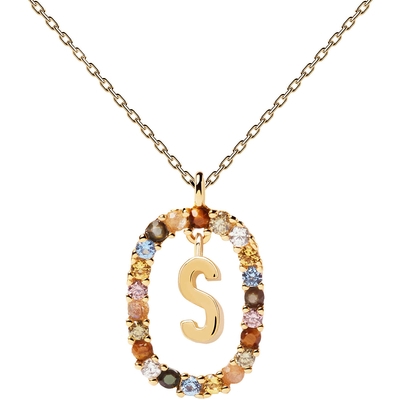 PD Paola Letter S ezüst nyaklánc (CO01-278-U)