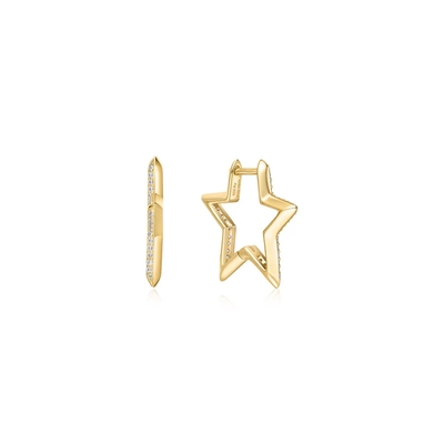 Ania Haie aranyozott ezüst csillag fülbevaló (E064-05G)