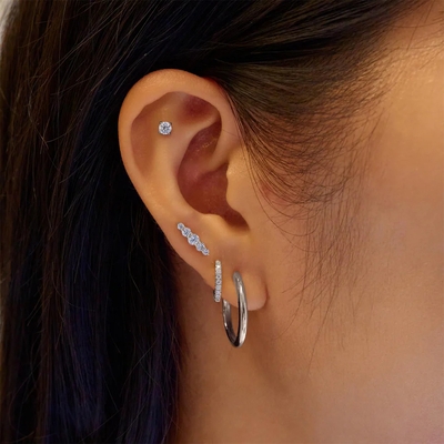 Ania Haie ezüst fél pár fülbevaló (E070-06H)