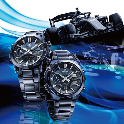 Casio Edifice Bluetooth Windflow - Cool Blue Solar férfi óra (ECB-2200CB-2AEF)