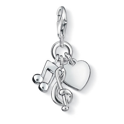 Thomas Sabo szív/hangjegyek charm (0854-001-12)