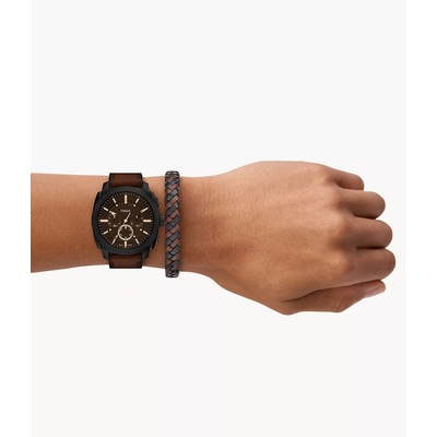 Fossil Machine Chronograph férfi óra szett (FS6102SET)