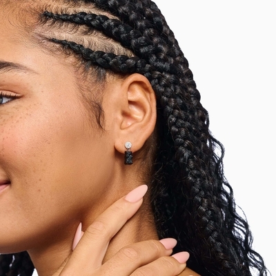 Thomas Sabo x Haribo fekete gumimaci kristályüveg fülbevaló (H2330-052-11)