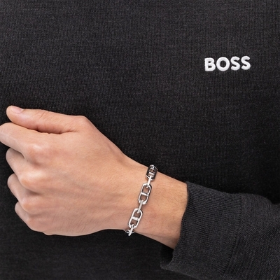 Boss Kode Chain férfi karkötő 19 cm (HBJ1580727M)