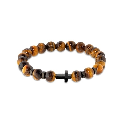 ROCHET ásványi karkötő kereszt medállal (HB89804)