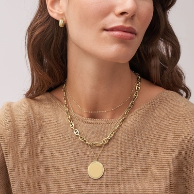 Fossil Drew gravírozható női nyaklánc (JF03888710)