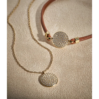 Fossil Ellis Glitz Disc női nyaklánc (JF04544710)