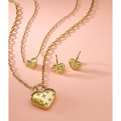 Fossil női szív nyaklánc (JF04829710)