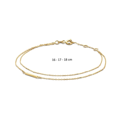 Jackie Gold dupla arany karlánc 18 cm (JKB20-072) Jackie Gold dupla arany karlánc 18 cm (JKB20-072)