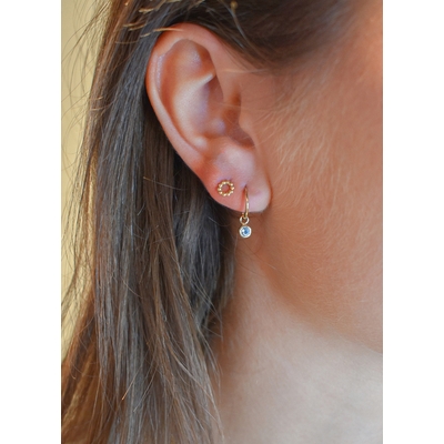 Jackie Gold buborékos kör arany fülbevaló (JKE20.060)