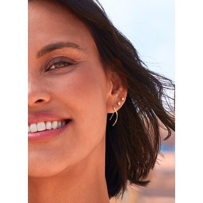 Jackie Gold Grimaldi fehér topáz arany fülbevaló (JKE25.511)