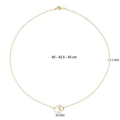 Jackie Gold dupla kör arany nyaklánc 45 cm (JKN20-048) Jackie Gold dupla kör arany nyaklánc 45 cm (JKN20-048)