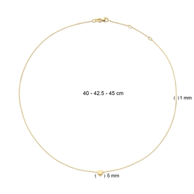 Jackie Gold szív arany nyaklánc 45 cm (JKN20.047)
