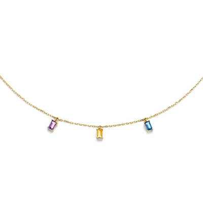 Jackie Gold háromszoros drágakő arany nyaklánc 45 cm (JKN21.161)