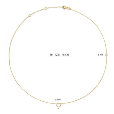 Jackie Gold buborékos kör arany nyaklánc 45 cm (JKN24.060)