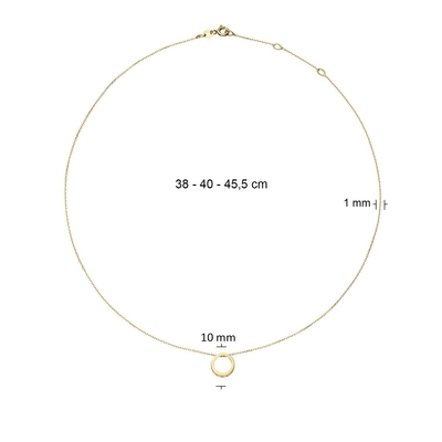 Jackie Gold kör arany nyaklánc 45 cm (JKN24.468)