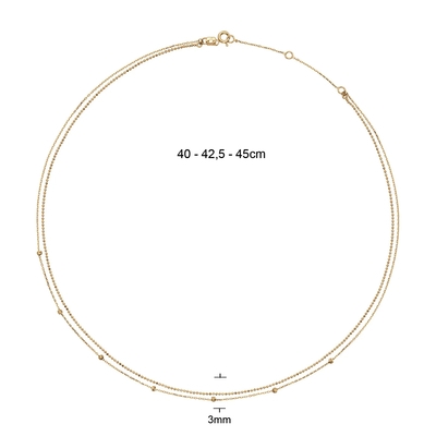 Jackie Gold arany nyaklánc 45 cm (JKN25-472)