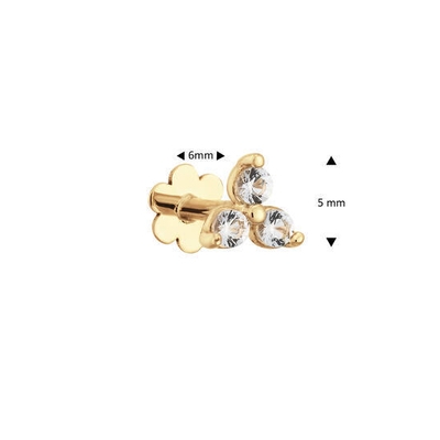 Jackie Gold háromszoros Topáz arany fülpiercing (JKP24.433)