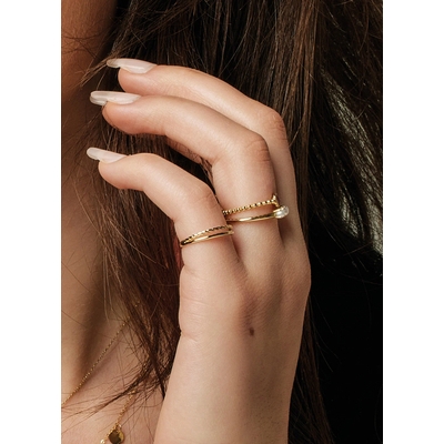 Jackie Gold Twister iker arany gyűrű 54-es méret (JKR20.026-54)