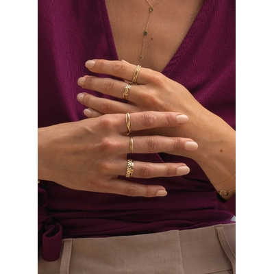 Jackie Gold Fehér Hölgy arany gyűrű 56-os méret (JKR23.306-56)