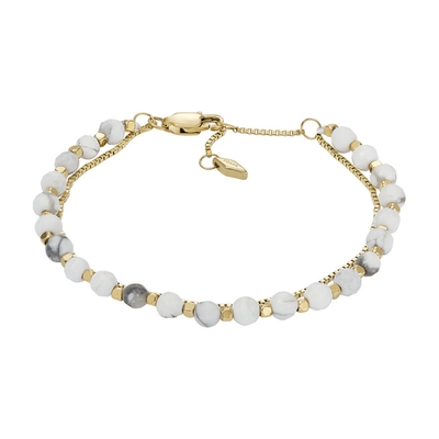 Fossil All Stacked Up Howlite női karkötő (JF04443710)