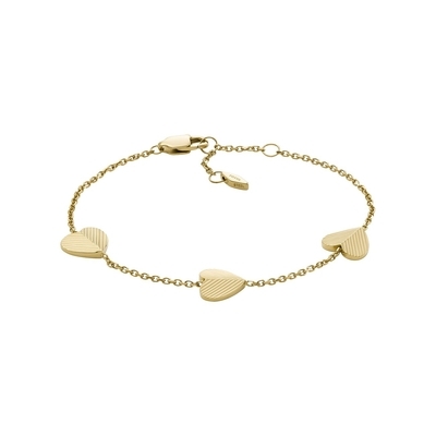 Fossil Harlow Linear Texture szív női karkötő (JF04653710)