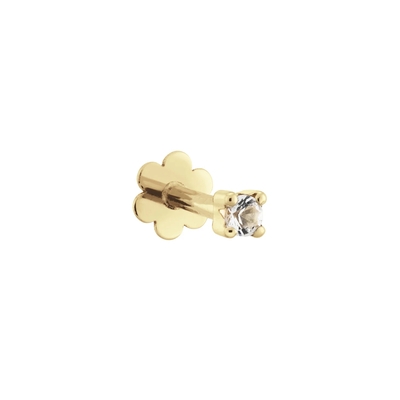 Jackie Gold fehér Topáz arany fülpiercing (JKP24-425)
