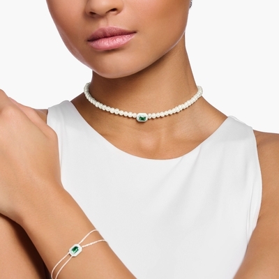 Thomas Sabo Charming Collection fehér gyöngyökkel nyaklánc (KE2183-082-6-L42)