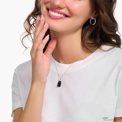 Thomas Sabo x Haribo fekete gumimaci kristályüveg nyaklánc 45 cm (KE2209-052-11-L45)